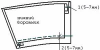 Обработка воротников в легкой одежде — пример 3